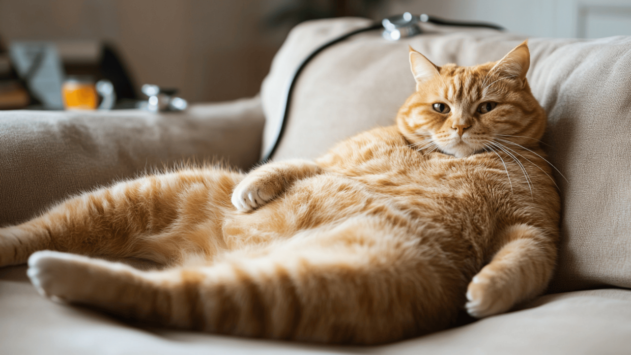 cat swollen belly